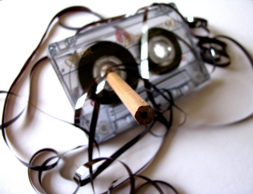 Cassette-tapes-and-Pencil